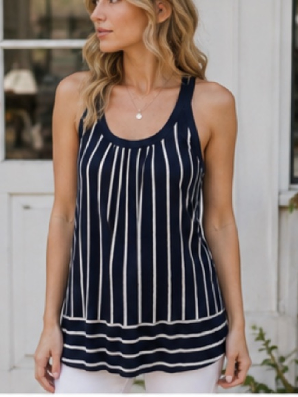 Autumn Cashmere striped tank top